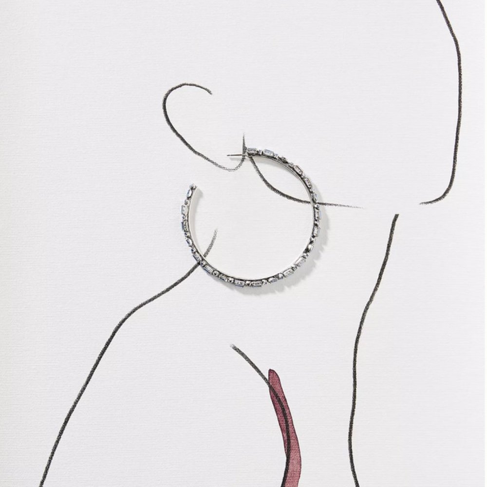 🌞 DANNIJO Linx Crystal Hoop Earrings - Picture 3 of 8